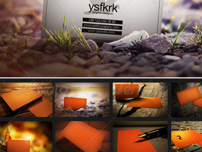 Photo Realistic Business Card Mock-up Pack
