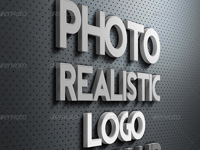 PSD Photo Realistic 3D Logo Mock-up