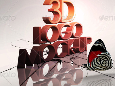 PSD Photo Realistic 3D Logo Mock-up V.2