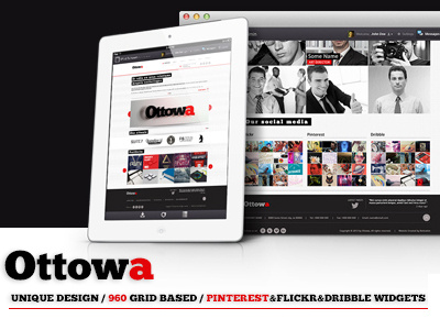 Ottowa - Responsive, Minimal, Professional PSD Template