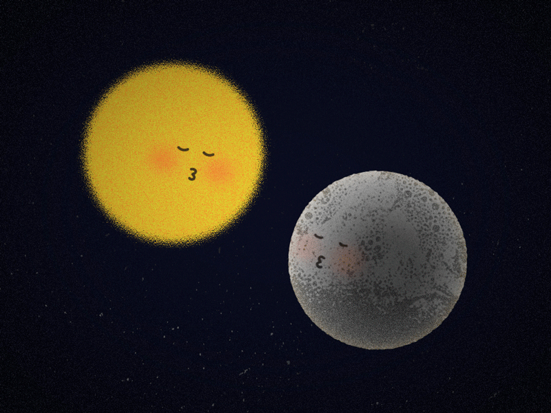 Eclipse (full animation on Vimeo) 2d animation after effects aftereffects animación animation ballad character digital eclipse light love lovestory moon sun texture universal