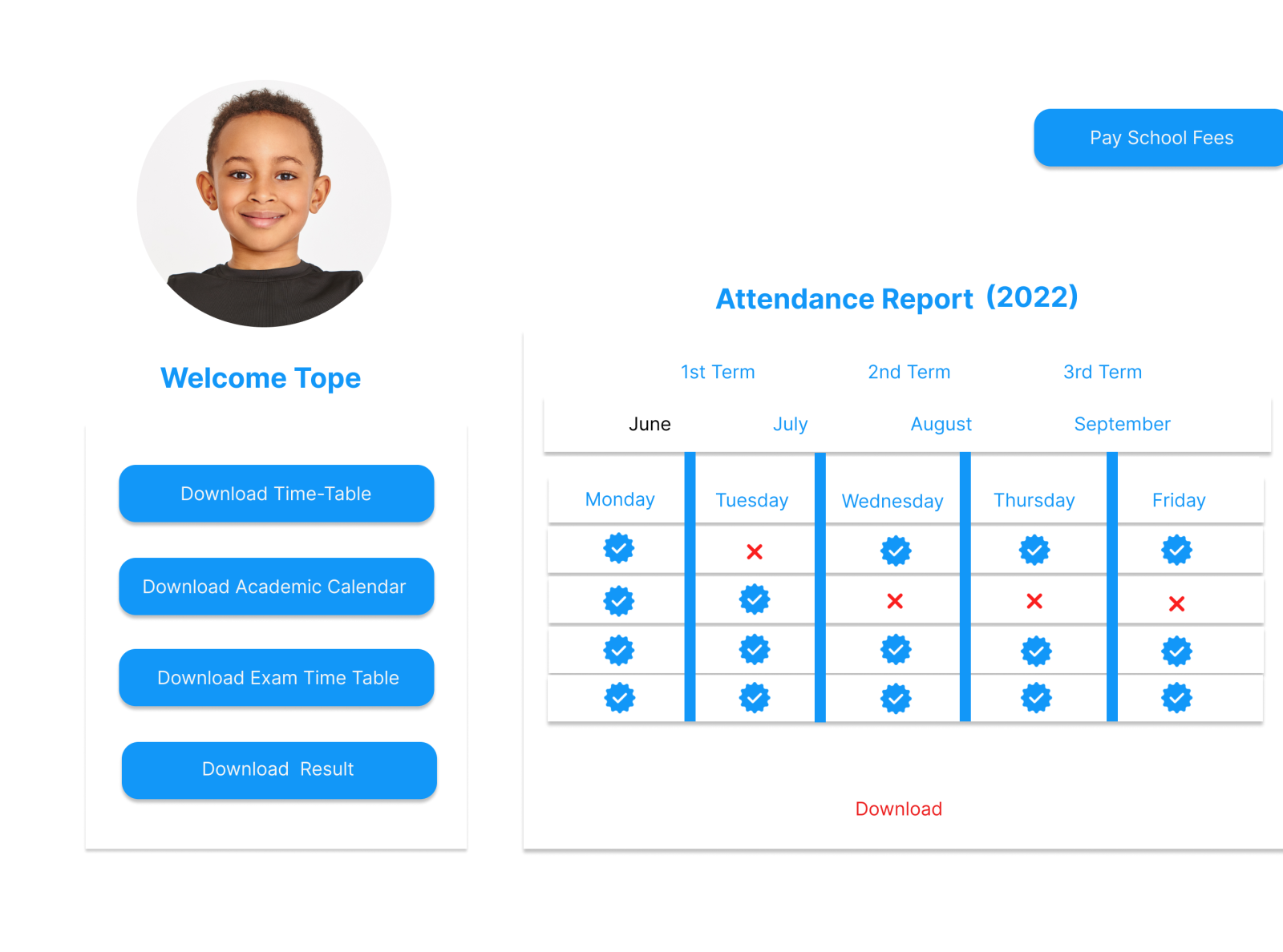 Student Dashboard by tobe kingsley on Dribbble