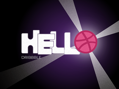 Hello, Dribbble! design illustration typography vector
