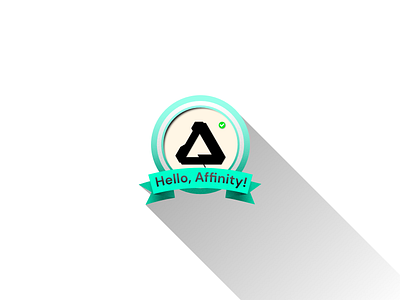Hello, Affinity! affinity designer flat icon illustration logo minimal vector