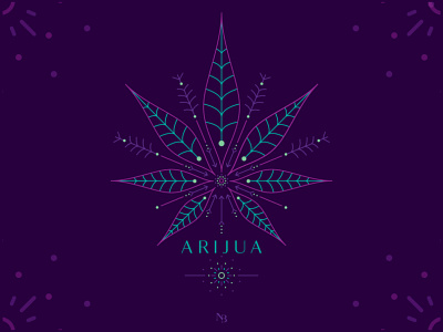 Cannabis amazing logo cannabis cannabis branding colorful dark purple flat premium