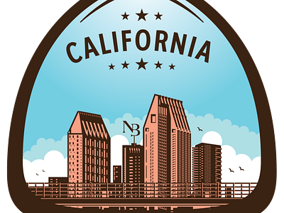 California 2d adobe adobe illustrator amazing california clean creative design flat flat design illustration road sign sandiego vector vintage
