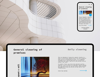 Design Cleaning services website cleaning landing landing page minimal typography ui web webdesign