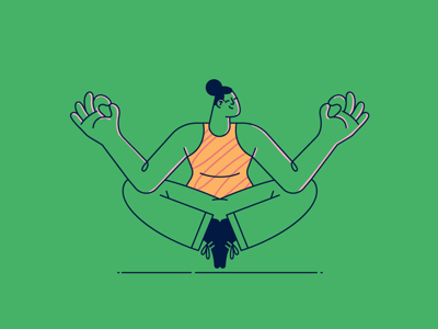 Zen illustration #2 illustration stroke vector vibrant woman yoga zen