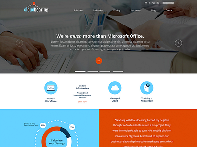 Cloudbearing landing page