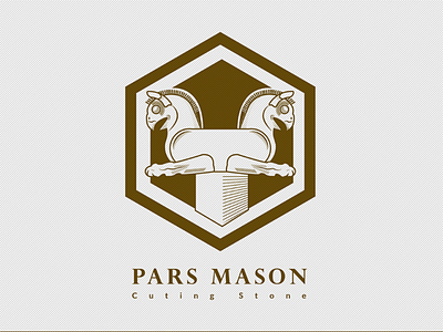 Logo Pars Mason culture designing head iraninan lion logo palace persian