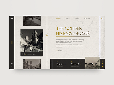 Vintage landing page for the town of Omiš