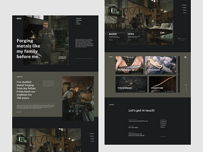 SMITHY - Blacksmith Web UI branding design layout minimal modern typography ui ux web