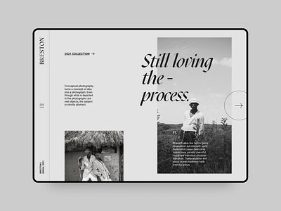 Breston - Photographer website concept design minimal modern photography typography ui ux web webdesign