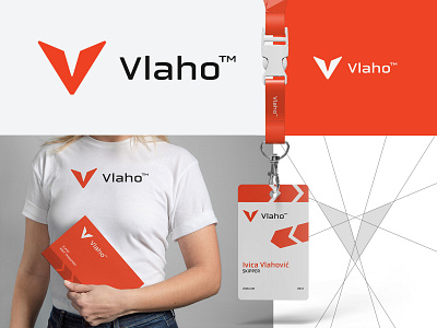 VLAHO - Boat transport boat branding company design idenity identity logo minimal modern monogram orange ship transport travel