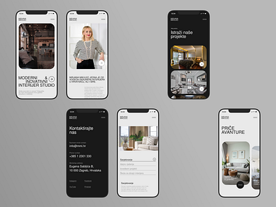 Mikulec - Mobile website layout apartment architect bathroom design home house interior kitchen layout minimal mobile modern rooms ui web
