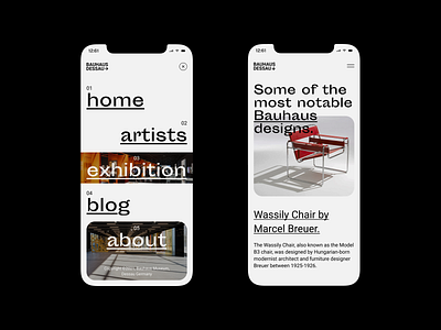 Bauhaus museum - Mobile website layout