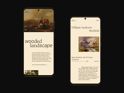 RIJKS - Art museum web concept art brown clean design gallery minimal mobile modern museum typography ui web