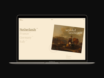 RIJKS - art museum web concept art brown design desktop gallery layout minimal modern museum typography ui ux web