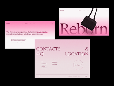 Reborn apparel branding clothes design ecomm ecommerce fashion minimal modern pink shop store typography ui ux web