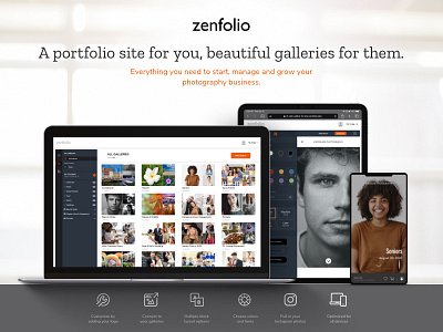 Zenfolio Application application design mobile photo galleries photo management photography product design responsive web design share photos ux ui web builder