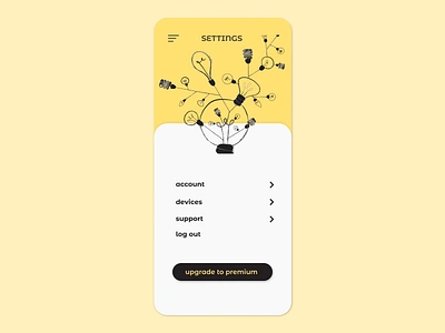 Daily UI Challenge 007 Settings absurd adobe challenge daily dailyui007 design figma illustration illustrator settings surreal ui