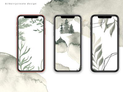 Coniferous Forest For Intagram branding compositions design forest illustration instagram stories leaves vector