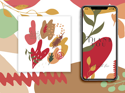 Autumn Colored made with love❤️ illustration invitation