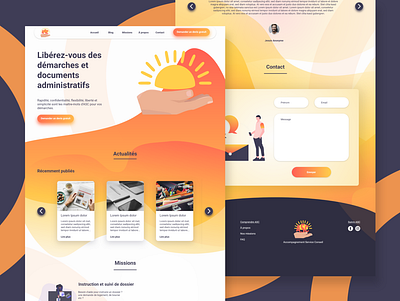 Mockup ASC Libérale adobe xd illustration ui webdesign website design xd