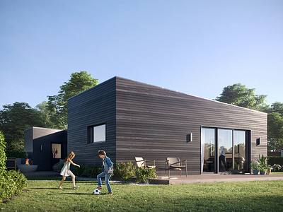 Simple House, France 3d architecture archviz cgart cgi coronarender exterior render visualization