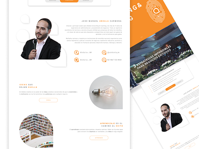 Abdala Consulting & Coaching business coaching landing landingpage light orange professional