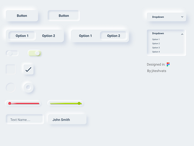 Neumorphic UI Elements