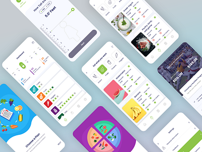 The Diet App : A Personal Nutrition Planning Mobile App android app android app ui android design diet app ios apps iphone app ui ux mobile ui design mobile ux design nutrition app ui ux
