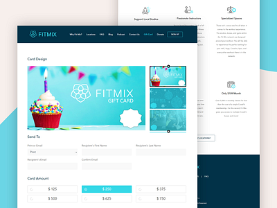 A Gift Card Design For The Premium Fitness Mobile App - FitMix
