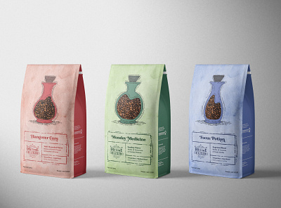 Coffee Bags adobe apothecary bottle coffee coffee cup coffeebag coffeeshop colors design grunge medicinebottle packaging papertexture texture typography vintage vintagelettering