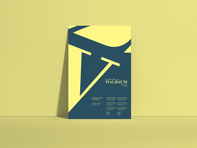 Type Poster blue colors design figure gestalt green ground poster poster design type typeface typgraphy walbaum yellow