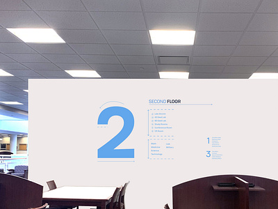 Wayfinding blue design directions environmental illustrator library madigan map photoshop second floor technical wayfinding