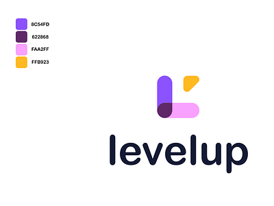 Levelup brand colors graphic identity logodesign