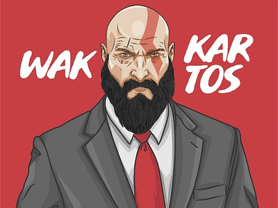 Wak Kratos Beard Vector Illustration