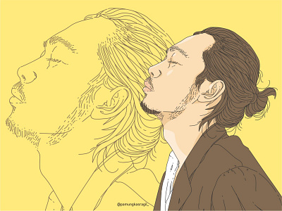 Pamungkas Singer or Musician from indonesian vector artwork