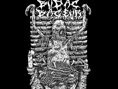 the prisoner artwork black clothing dark death metal drawing illustration manual pointilism skull tees zombie