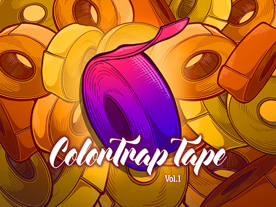 ColorTrap Tape 2d animation animated type animation color design digital 2d gif animated illustration loop music tape