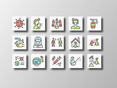 Corona Outbreak (Filled Outline) corona coronavirus covid19 creative design doodle filled icon icon bundle icon set iconfinder illustration outline outlines pandemic prevention stay home vector virus workfromhome