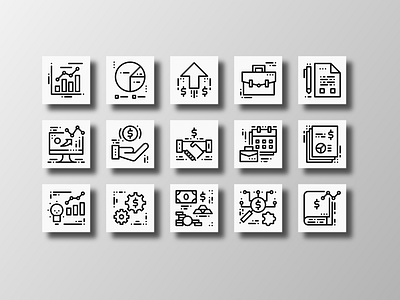 Business Solution (Outline) app business creative design doodle element entrepreneur finance financial icon icon bundle icon set iconfinder infographic office outline pack ui vector web