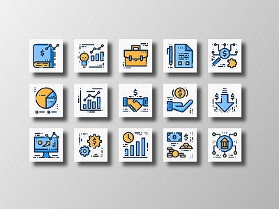 Business Solution (Filled Outline) app business creative design doodle element finance flat icon icon bundle icon set iconfinder iconography illustration pictogram supplies ui vector web website