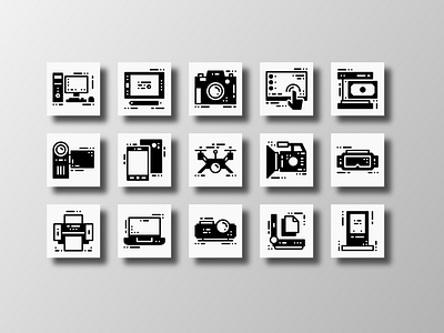 Modern Electronic Device (Glyph) app appliance creative design device digital doodle electronic element icon icon bundle icon set iconfinder illustration infographic tech technology ui vector web