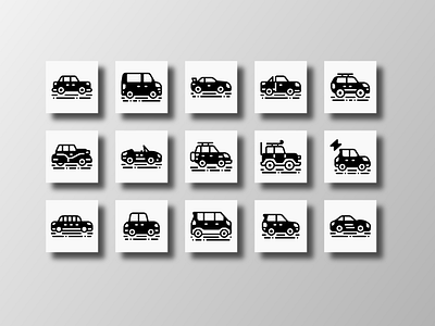 Cars Vehicle (Glyph) auto automobile automotive car creative design doodle glyph icon icon bundle icon set iconfinder iconography pictogram silhouette transport transportation ui vector vehicle