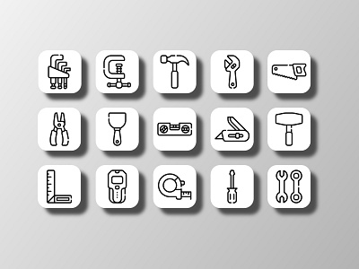 Working Tools (Outline) app artwork creative design doodle flaticon icon icon bundle icon pack icon set iconfinder iconography illustration outline shutterstock tool tools ui vector working