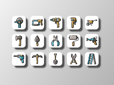 Working Tools 02 (Filled Outline) app app icon clip art design doodle filled outline flatdesigns flaticon icon icon bundle icon set iconfinder illustration simple tools ui uiux vector web icon working tool