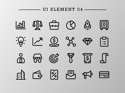 UI Element 04 (Outline) app business design doodle graphic icon icon bundle icon pack icon set iconfinder iconography line outline ui ui derigner ui dersign uiux user experience user interface vector