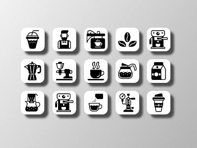Coffee Shop (Glyph) app barista beverages cafe coffee coffee shop creative design doodle drinks food and drink glyph icon icon bundle icon set iconfinder iconography ui ux vector